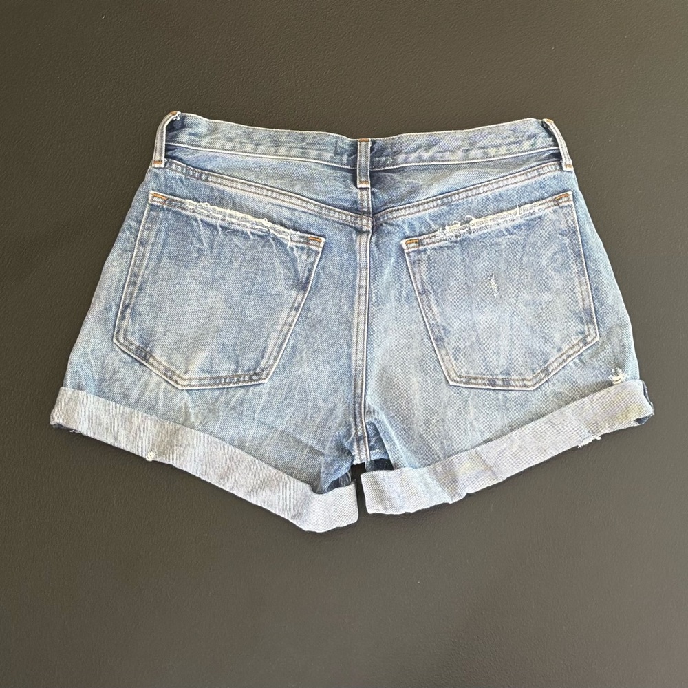 Women’s Abercrombie & Fitch The Boyfriend Short Mid Rise Denim Blue Jean Shorts - Picture 4 of 7